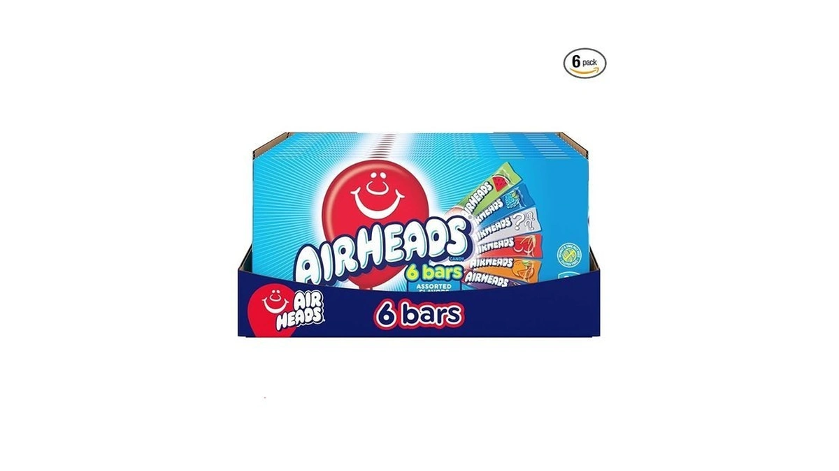 Airheads Candy, Assorted Fruit Flavors, Movie Theater Box, Individually Wrapped
