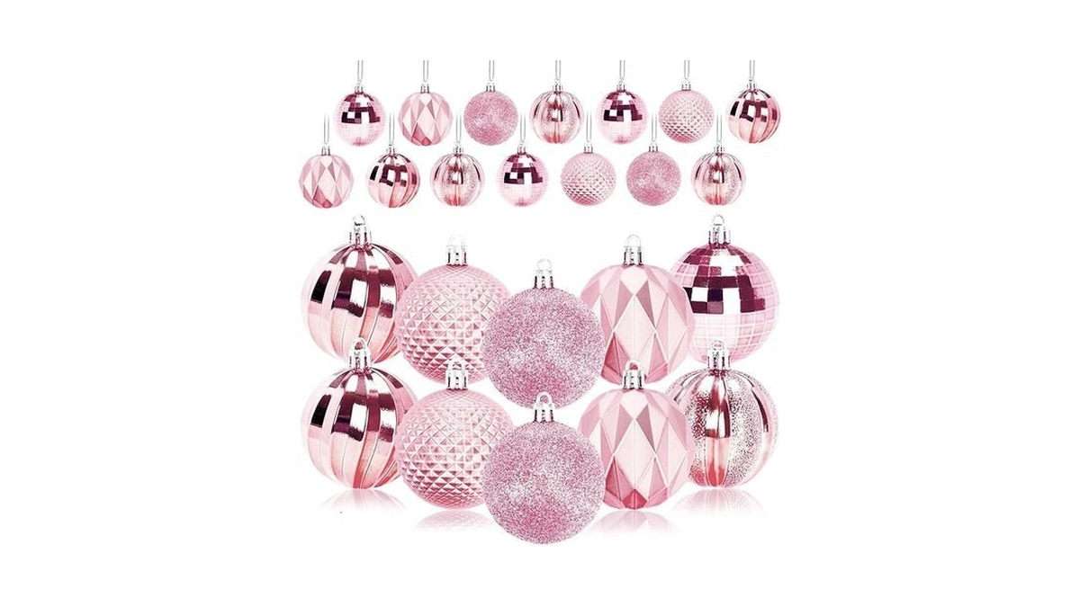 Julmelon 24pcs Large Christmas Balls Ornaments,60mm/2.4 In Shatterproof Plastic Decorative