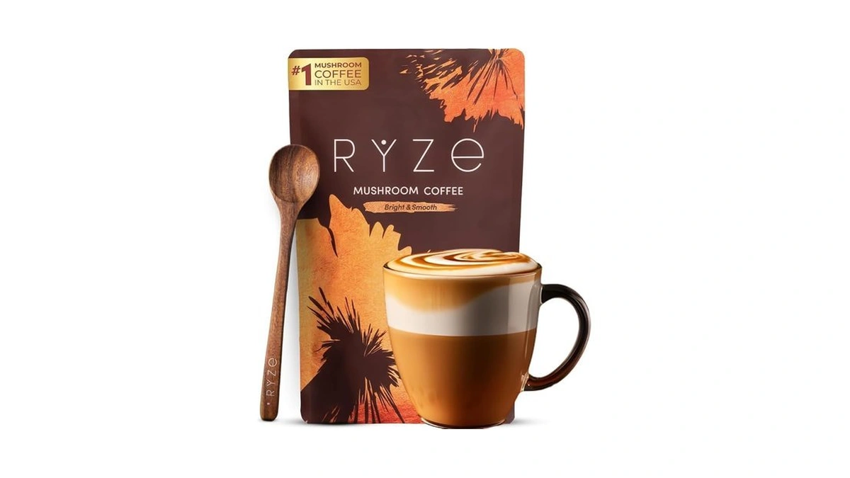 Ryze Superfoods Mushroom Medium Roast Coffee Usda Organic With 6
