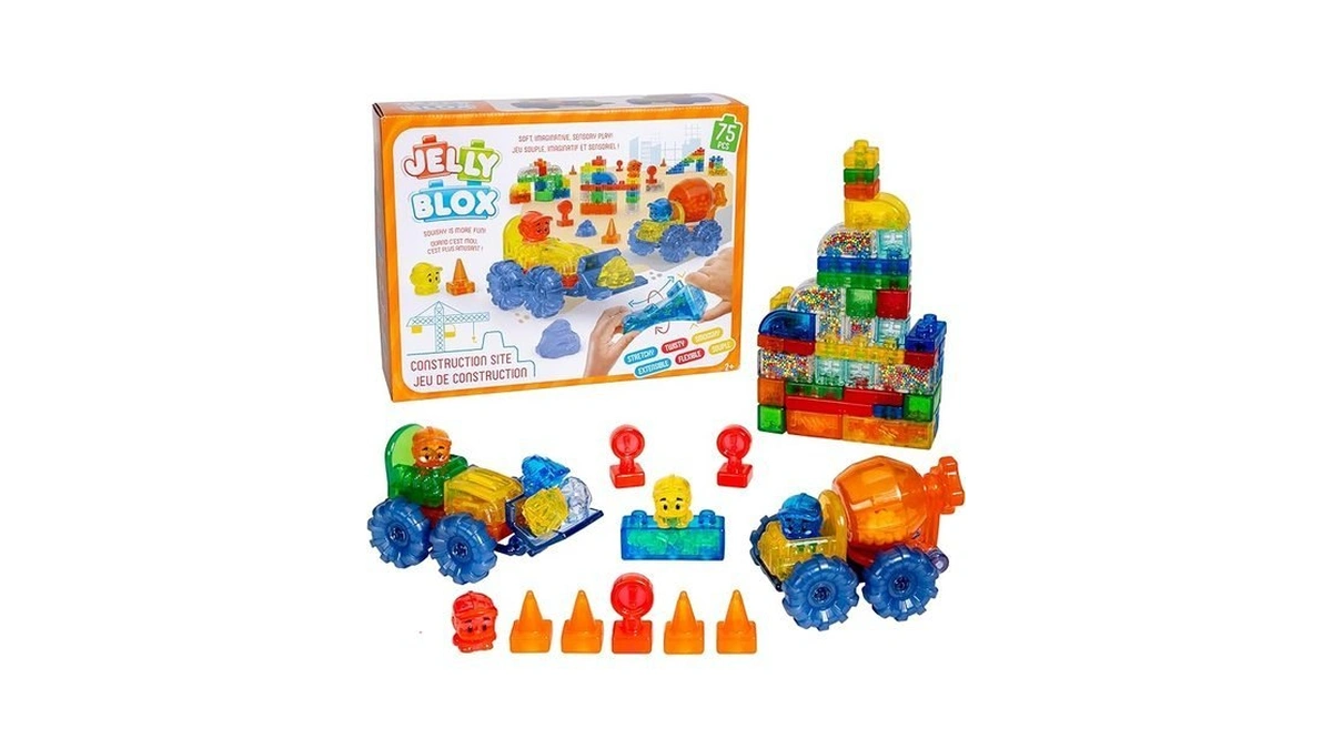 Jelly Blox Construction Site Set | Includes 75 Pieces |