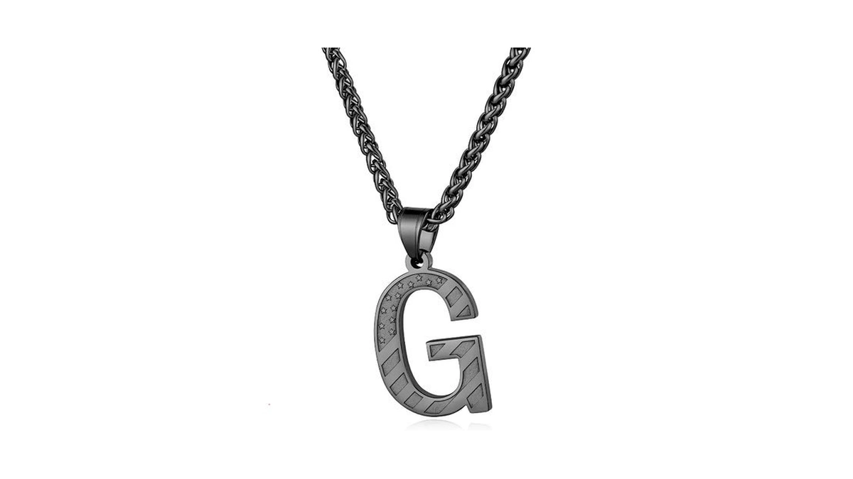Laeclily Initial Necklace For Men Stainless Steel Pendent Chain Personalized
