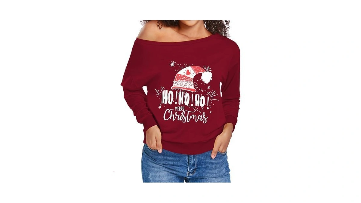Am Clothes Sweatshirt For Women Off The Shoulder Tops Long