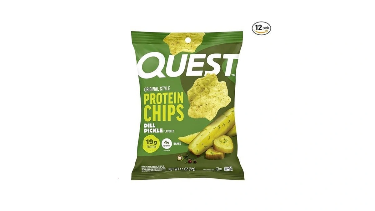 Quest Nutrition Dill Pickle Flavored Protein Chips, 19g Protein, 4g