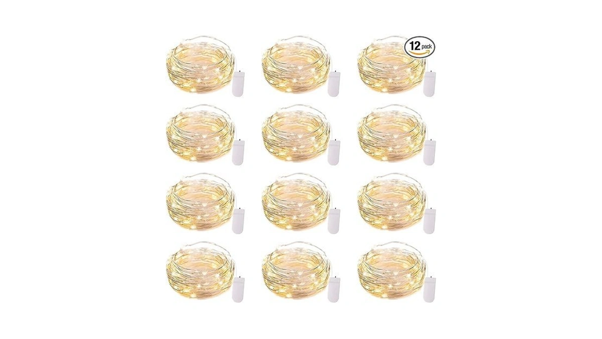 Brightown 12 Pack Led Fairy Lights Battery Operated String Lights