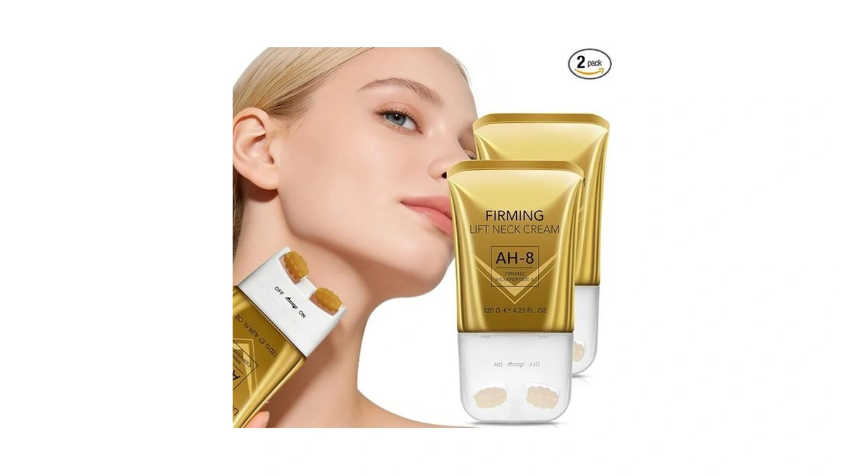 Ah-8 Neck Firming Cream With Roller, Collagen Peptide Anti Aging