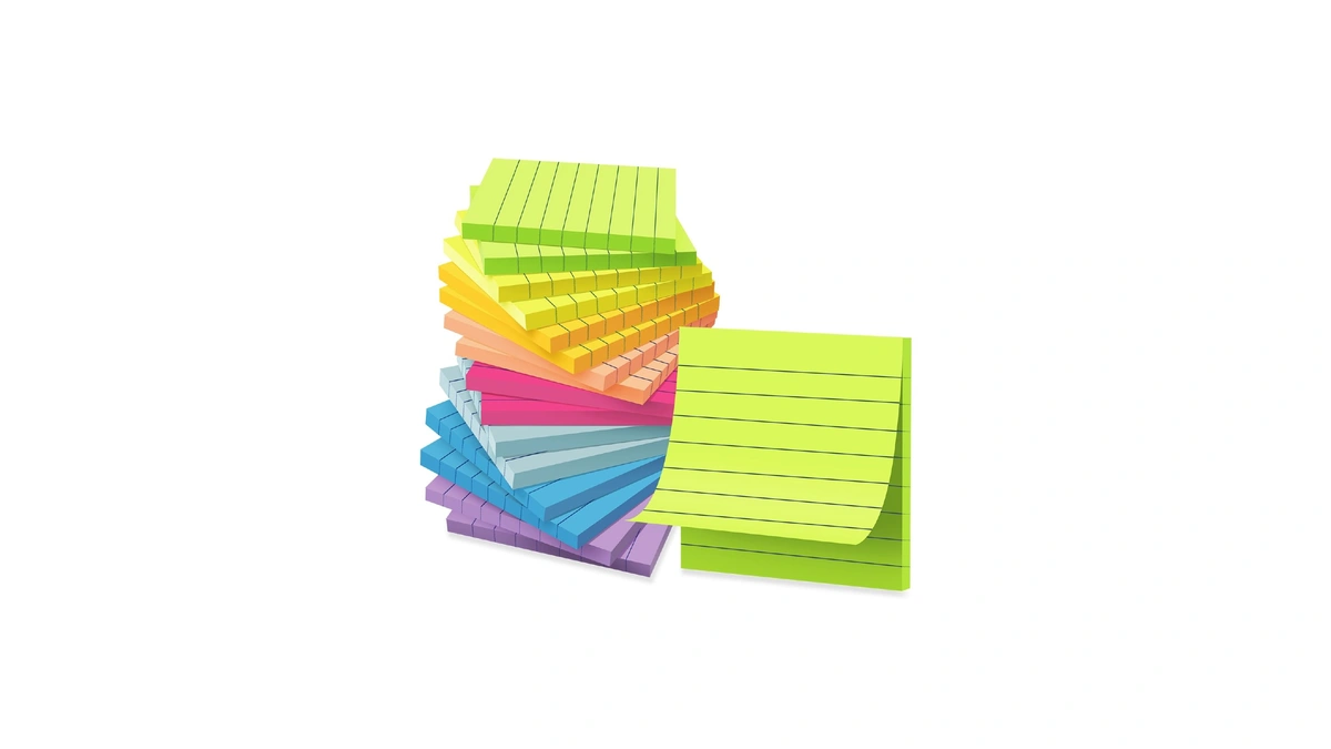 (16 Pack) Lined Sticky Notes 3x3 In Ruled Stickies Super