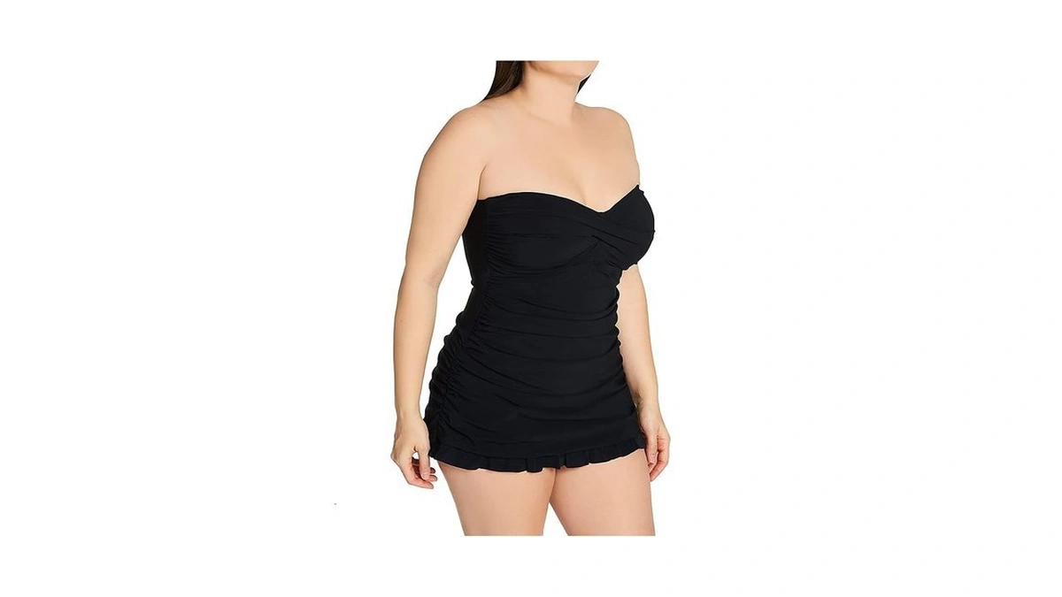 Profile By Gottex Womens Tutti Frutti Full Figure Bandeau Swimdress