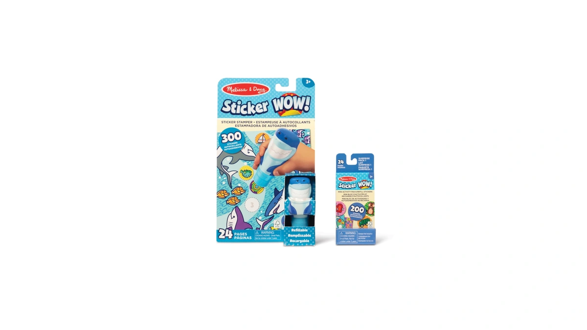 Melissa & Doug Sticker Wow!™ Shark Bundle: 24-page Activity Pad,