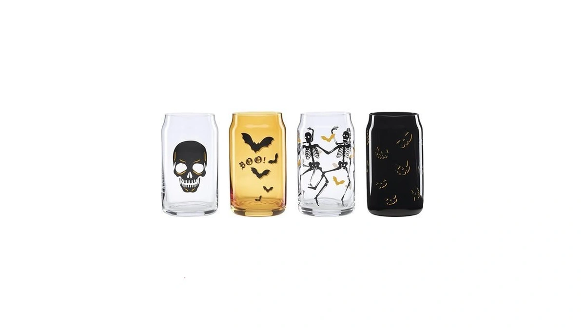 Oneida Barware, Vintro Halloween Can Cooler Glasses, Set Of 4,