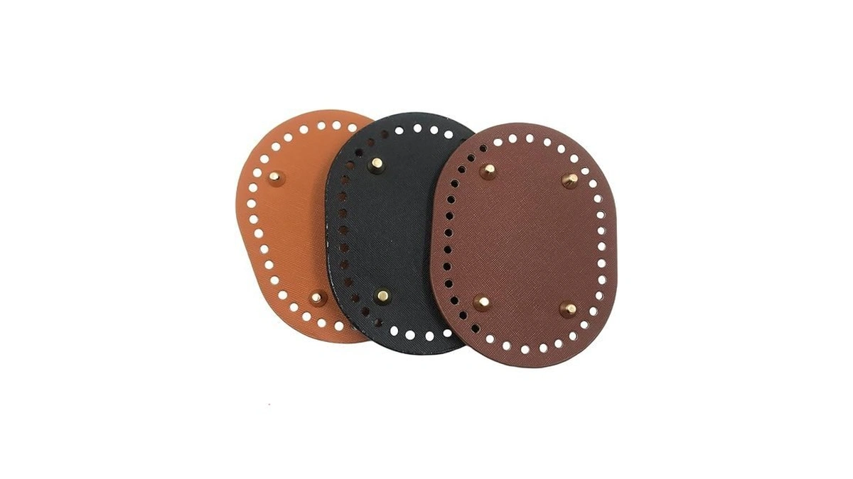 3 Piece Pu Leather Purse Bottoms,140x110mm/5.52x4.33 Inch Oval Bag Shaper