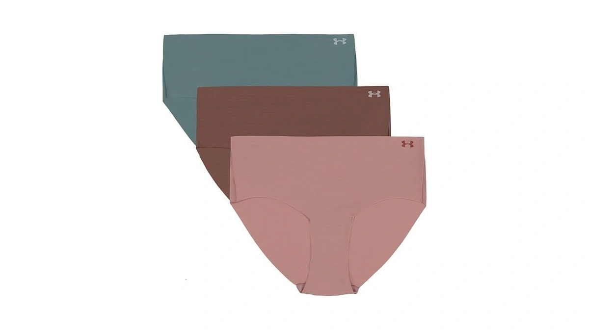 Under Armour Women's 3-pack Pure Stretch No Show Hipster Underwear,