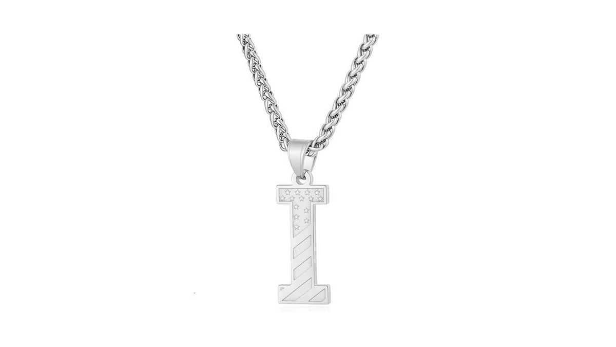 Laeclily Initial Necklace For Men Stainless Steel Pendent Chain Personalized