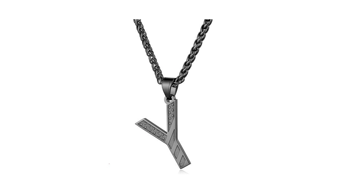 Laeclily Initial Necklace For Men Stainless Steel Pendent Chain Personalized