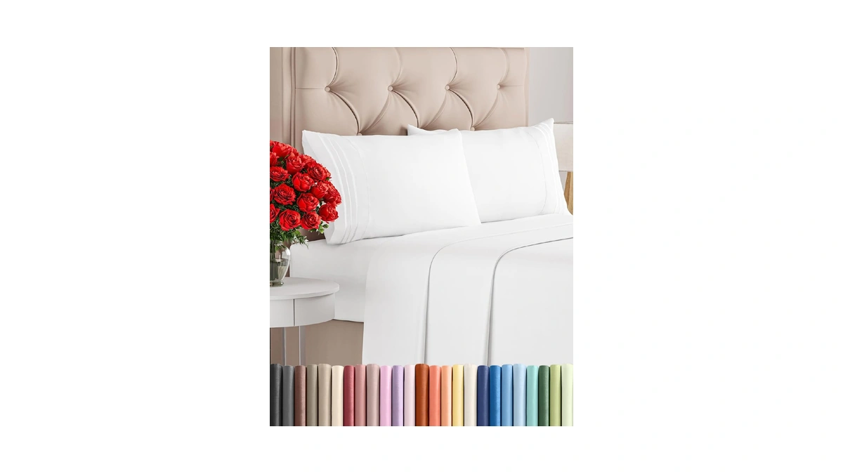 Queen Size 4 Piece Sheet Set - Comfy Breathable &