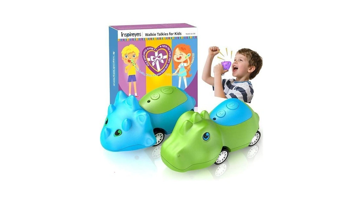 Inspireyes Dinosaur Kids Walkie Talkies 2 Pack, Toys For Boys
