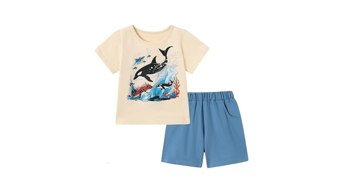 Zoerea Toddler Boy Clothes Kids Summer Short Sleeve T-shirt And