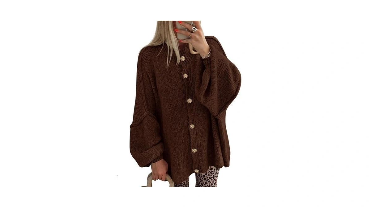 Btfbm Cardigan Sweaters For Women 2026 Fall Clothes Lantern Long