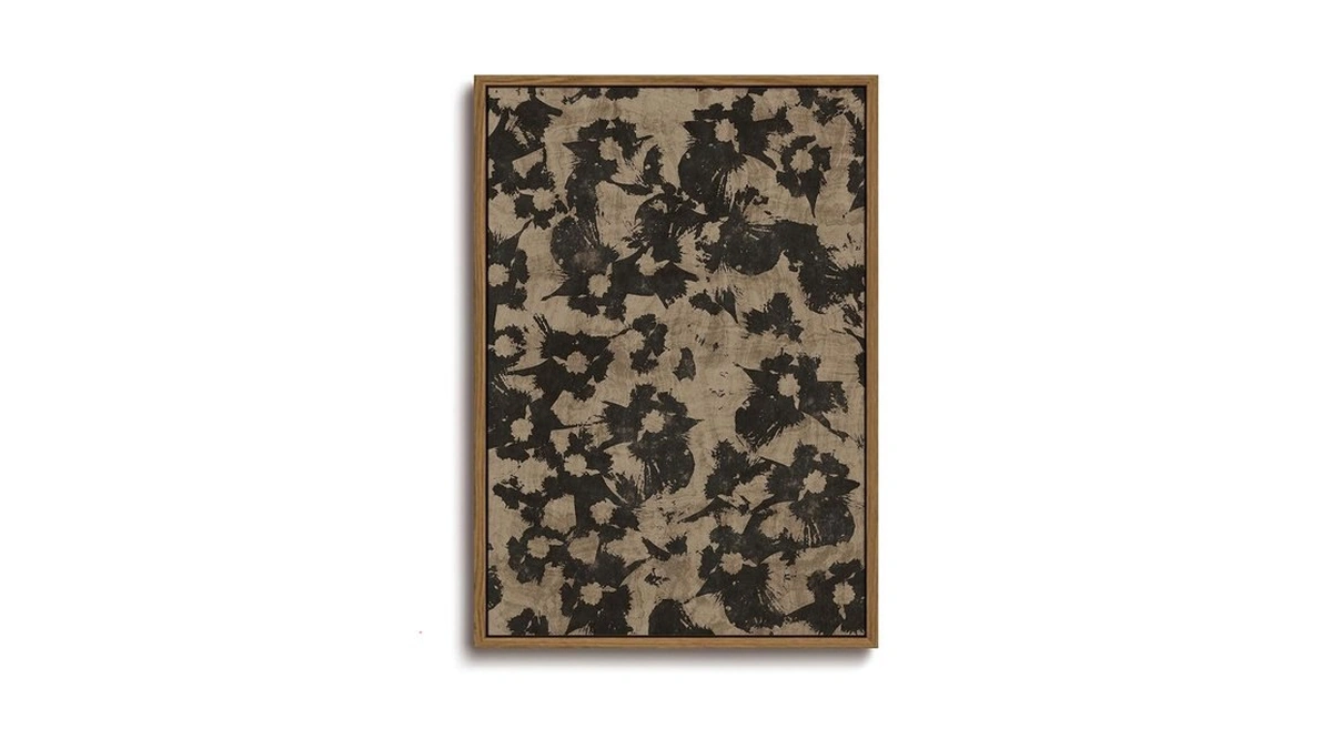 Kissfox Vintage Framed Wall Art Abstract Floral Canvas Art Prints