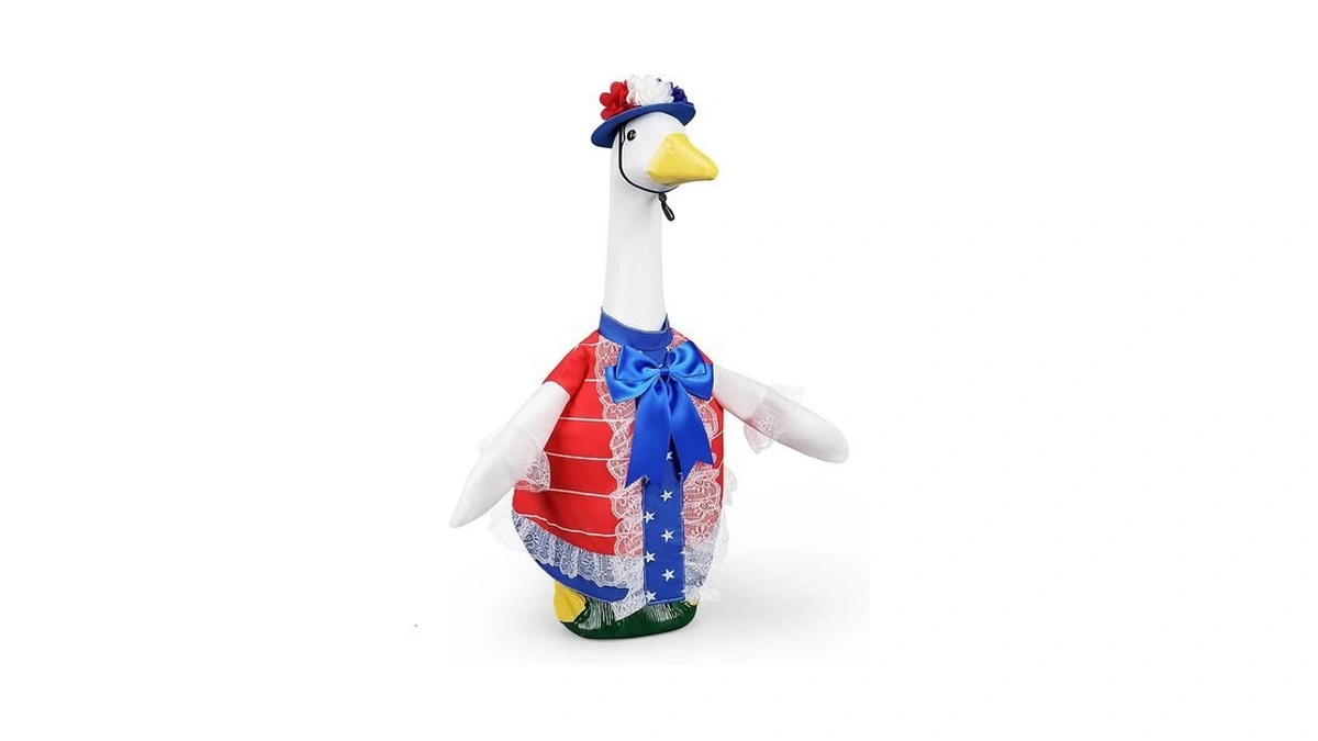 Lettry 4th Of July Porch Goose Outfits For 23 Inch