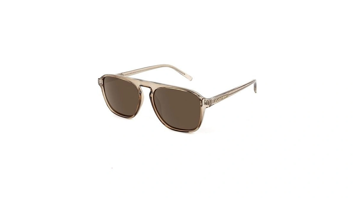 Fuofen Polarized Modern Aviator One-bridge Square Mens Stylish Sunglasses Crystal
