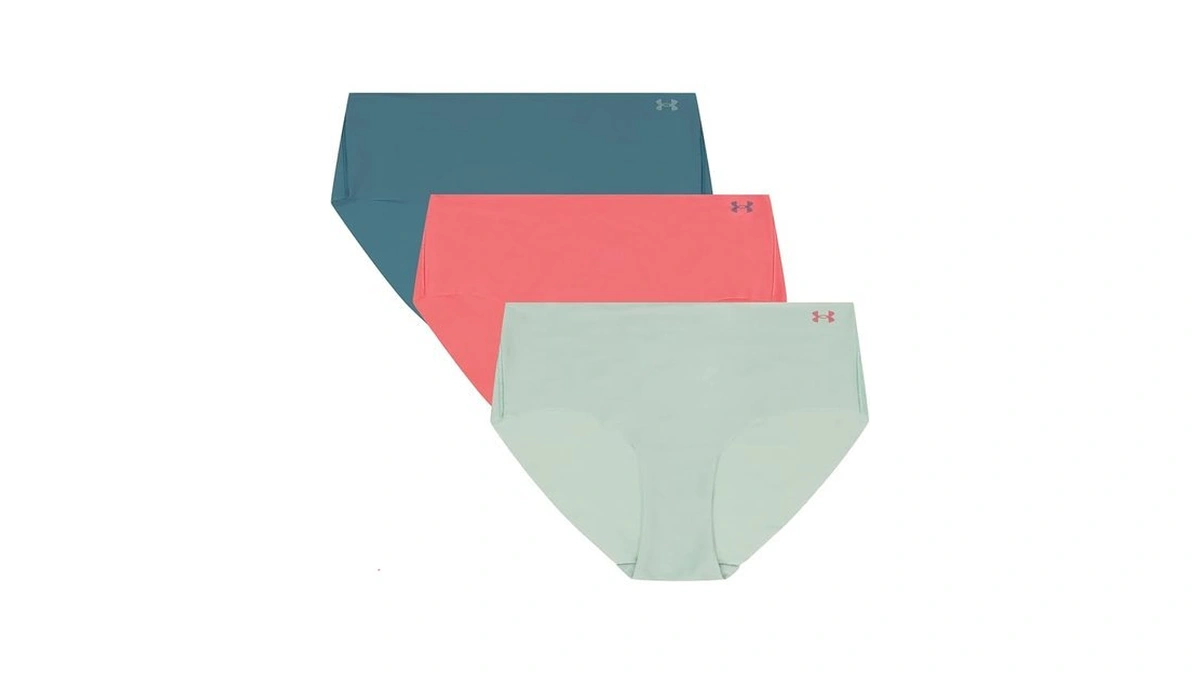 Under Armour Women's 3-pack Pure Stretch No Show Hipster Underwear,