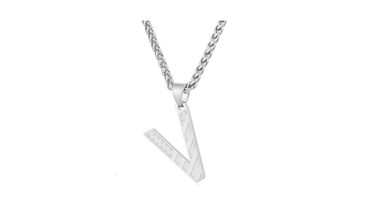 Laeclily Initial Necklace For Men Stainless Steel Pendent Chain Personalized