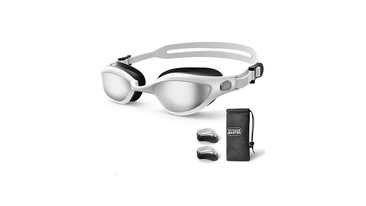 Outdoormaster Goby Swim Goggles, Anti-fog Swimming Goggles No Leaking Uv