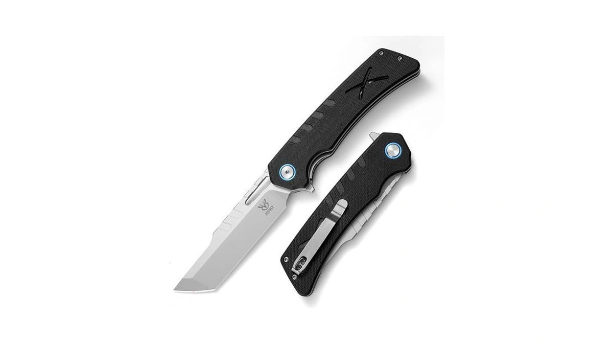 Btfvly Btfly G10 Handle Tactical Folding Knife, D2 Steel Tanto