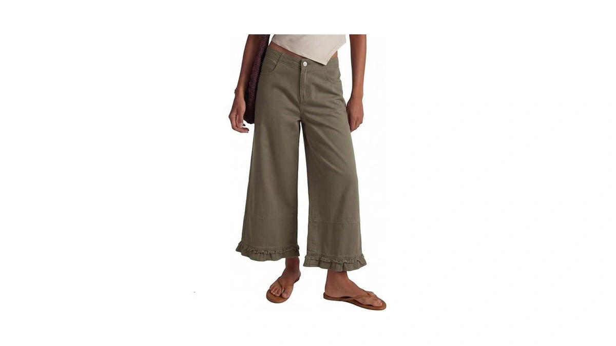 Evaless Womens Wide Leg Jeans 2026 Trendy Mid-rise Cropped Baggy