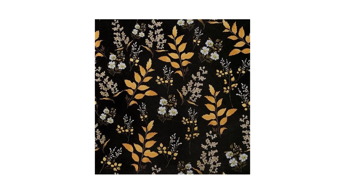 Practicalws Black Floral Peel And Stick Wallpaper 17.5"x393" - Vintage