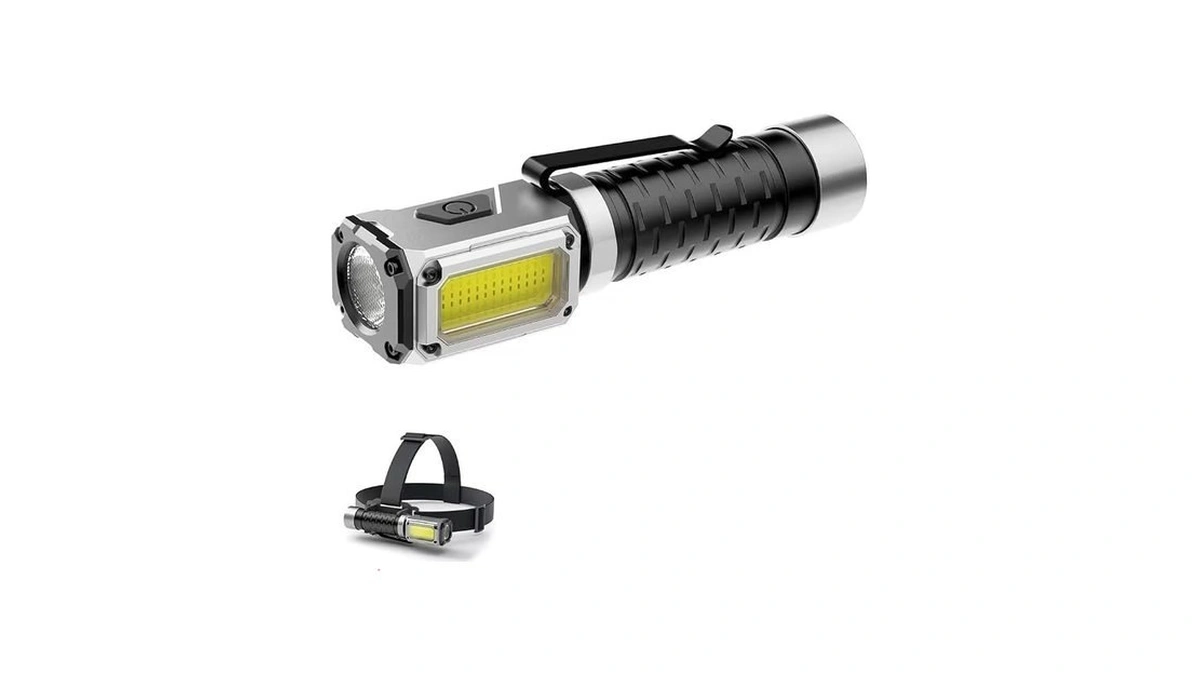 Anhay 2000lm Rechargeable Flashlight & Headlamp 2-in-1, Magnetic Work Light