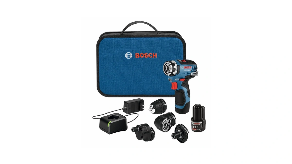 Bosch Gsr12v-300fcb22 12v Max Drill/driver With 5-in-1 Flexiclick System With