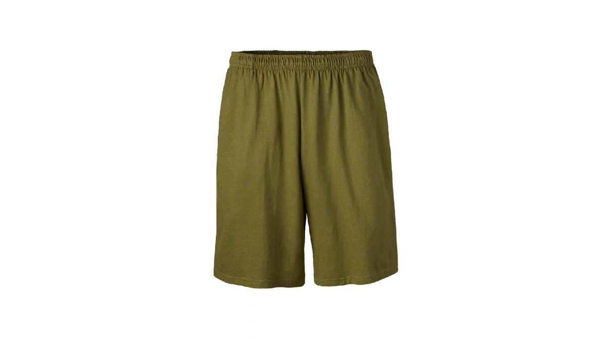 Soffe Men's Classic Cotton Pocket Short, Olive Drab Green, Small
