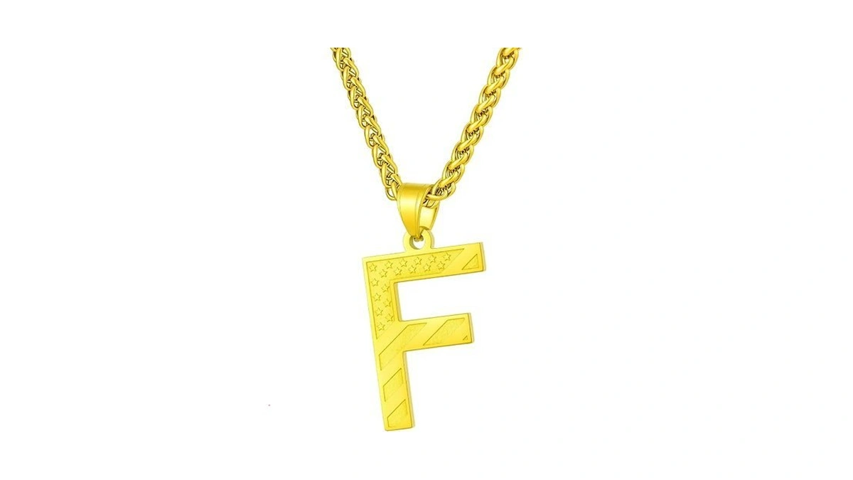 Laeclily Initial Necklace For Men Stainless Steel Pendent Chain Personalized