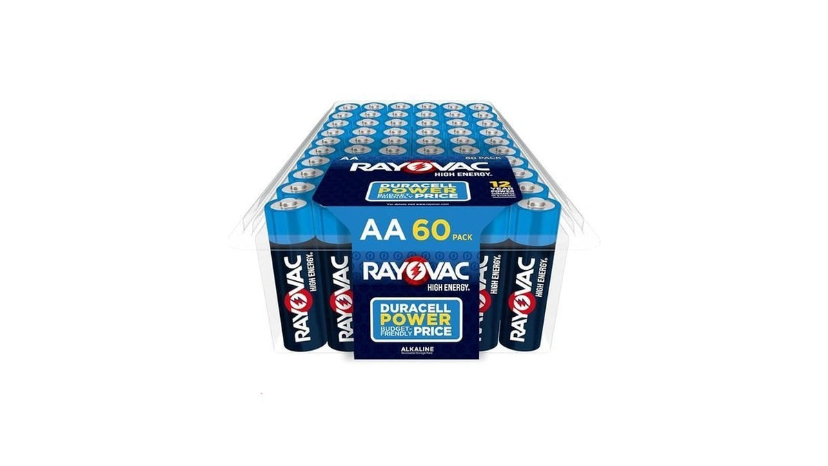 Rayovac Aa Batteries, Double A Battery Alkaline, 60 Count