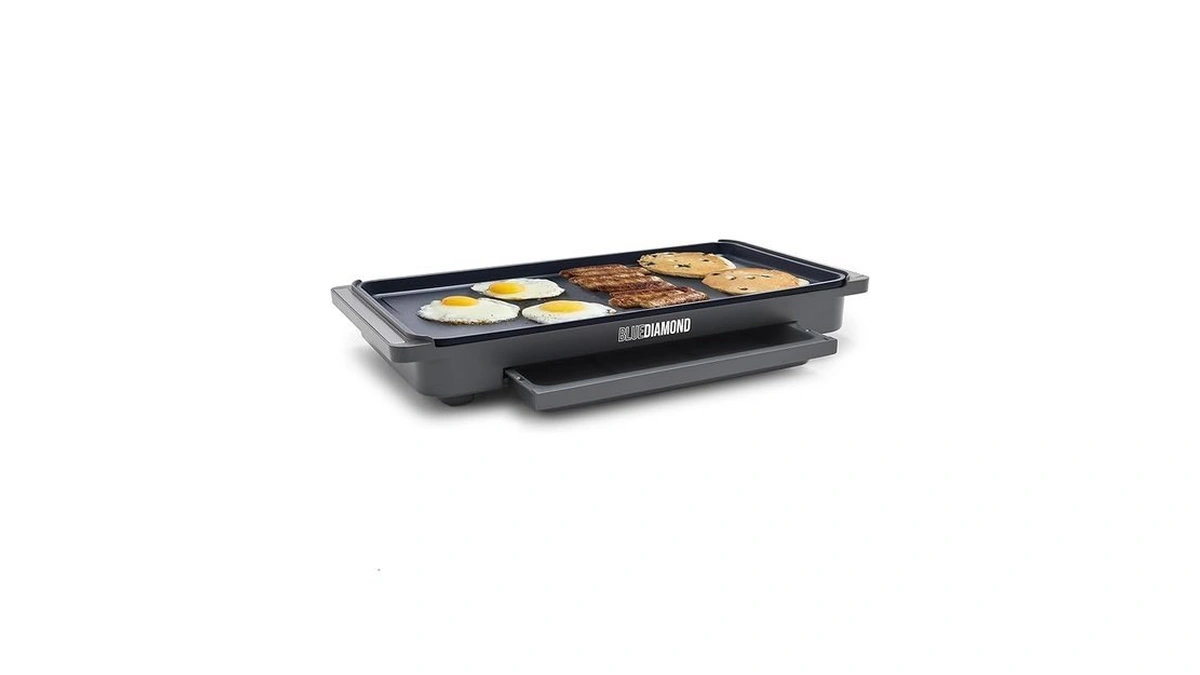 Blue Diamond Xl Electric Griddle, 10" X 20" Ceramic Nonstick