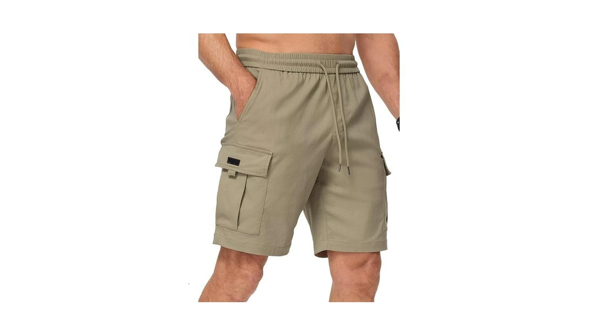 Dokotoo Men Mens Casual Summer Twill Cargo Shorts Cotton Drawstring