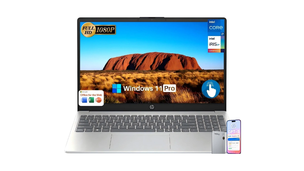 Hp 15.6" Touchscreen Laptop Computer For Business, Intel 10-core I7-1355u,