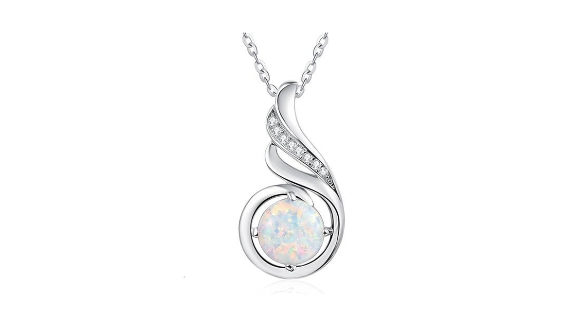Jiyvy32 Pink Tourmaline Necklace October Birthstone Necklaces 925 Silver Phoenix