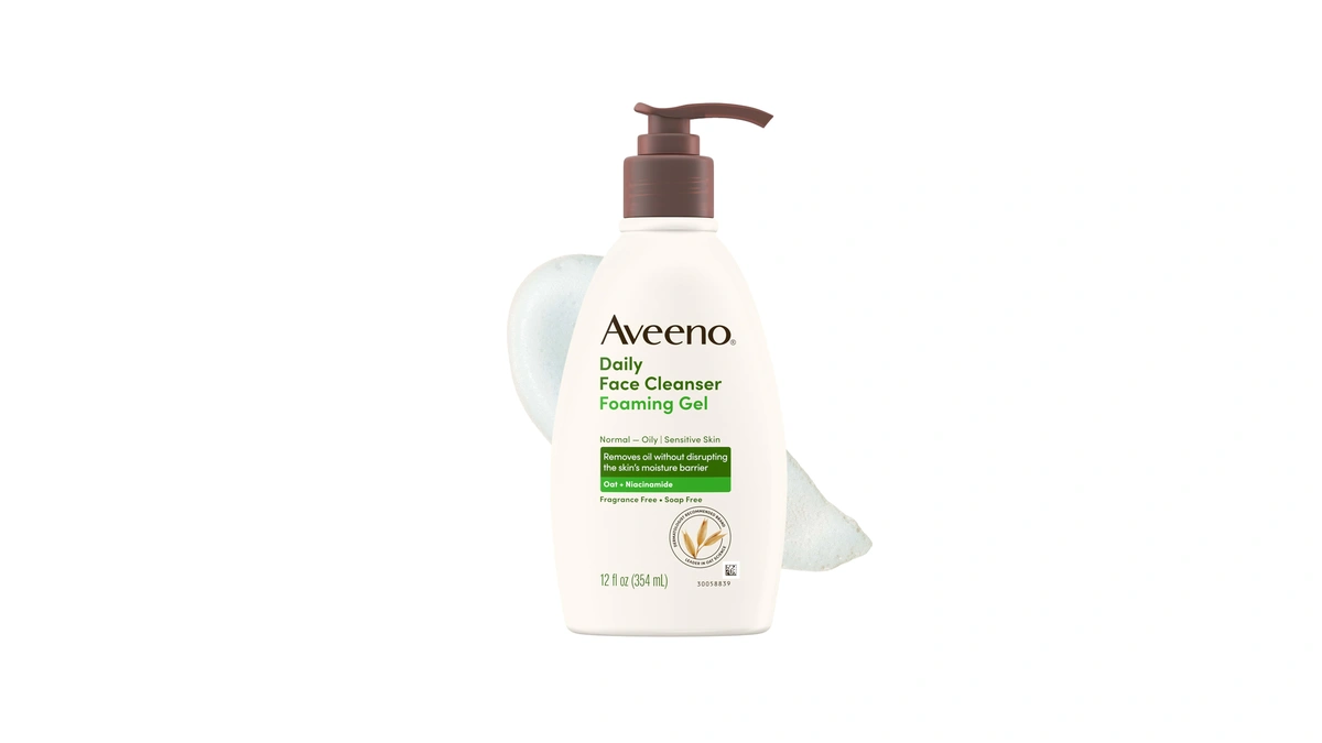 Aveeno Daily Foaming Gel Facial Cleanser For Normal To Oily
