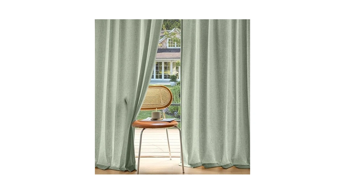 Miulee Non-see-through Privacy Linen Curtains 2 Panels, Light Filtering Window