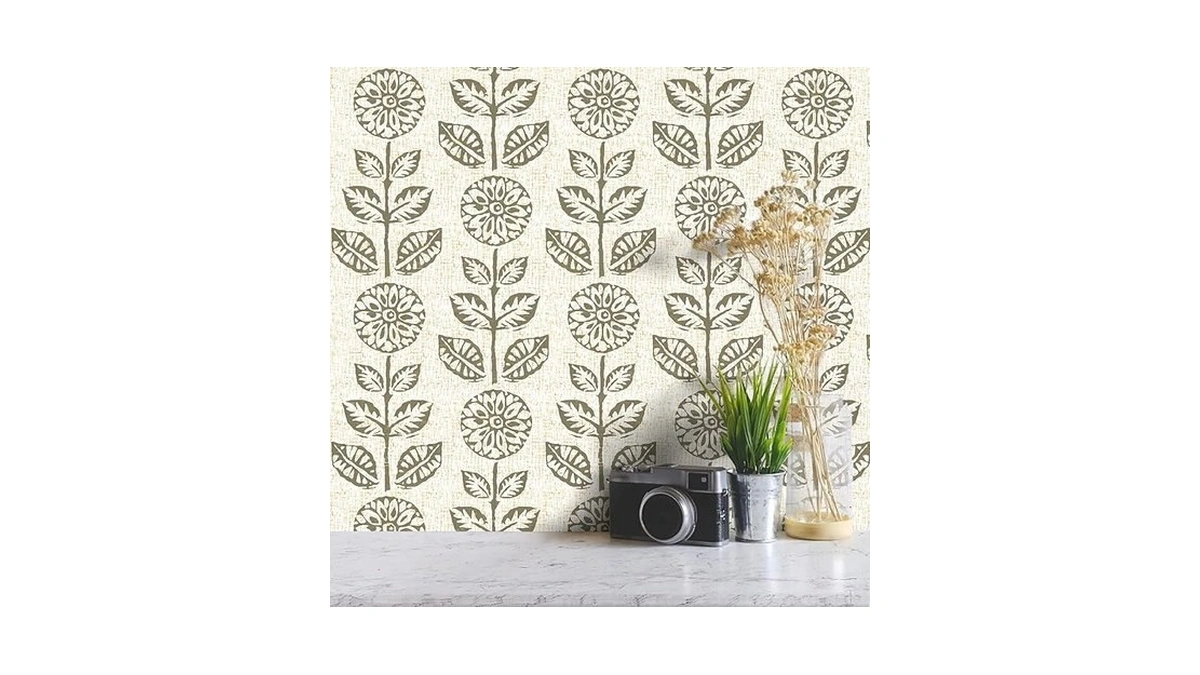 Wudnaye Floral Peel And Stick Wallpaper Vintage Tulip Floral Wallpaper