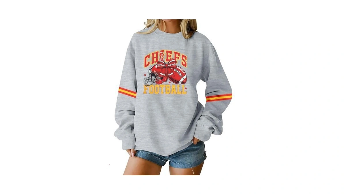 Lotucy Football Sweatshirt Women Game Day Sweatshirts Football Team Fans