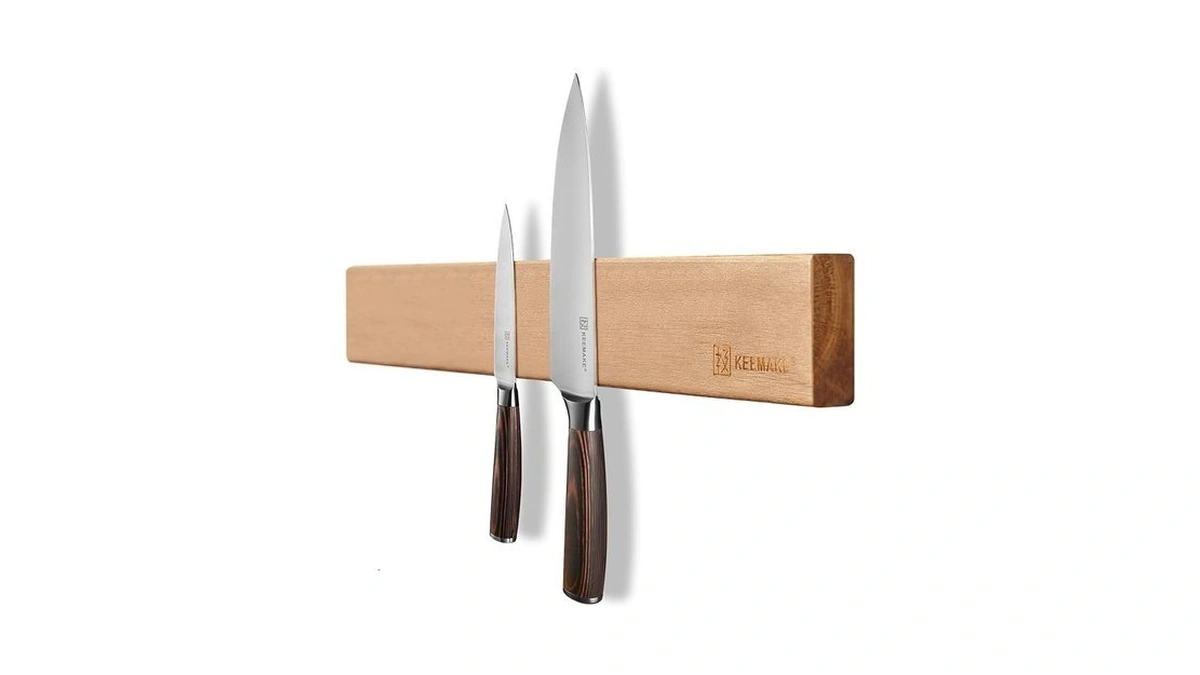 Keemake Magnetic Knife Holder For Wall 16 Inch Acacia Wood