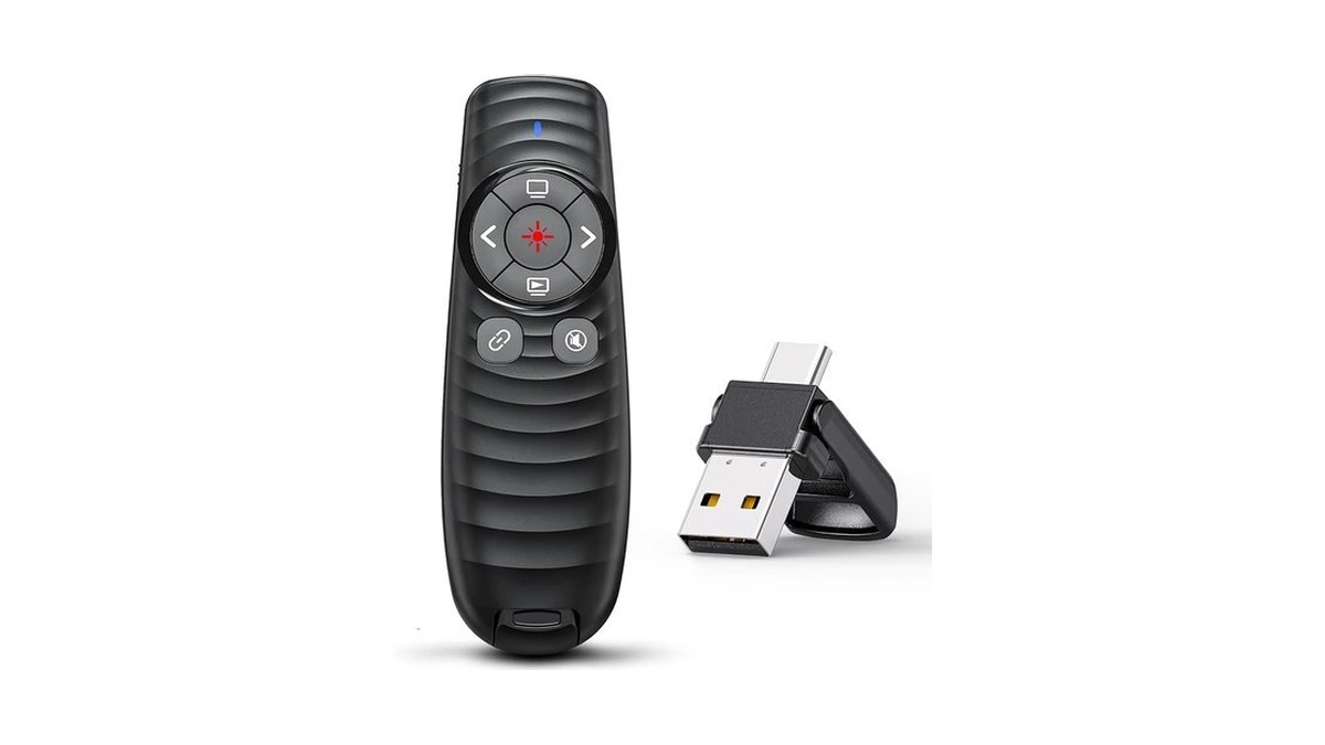 Presentation Clicker Wireless Presenter Remote Clicker For 2-in-1 Usb Type
