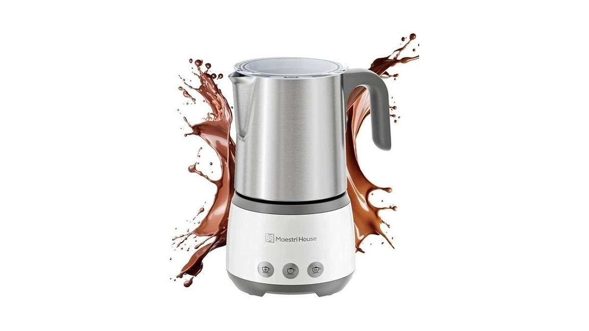 Maestri House Milk Frother, 4-in-1 Dualfro 400 Electric Milk Steamer