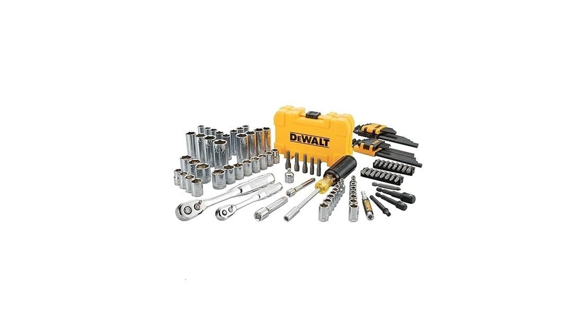 Dewalt Mechanics Tools Kit And Socket Set, 1/4" & 3/8"