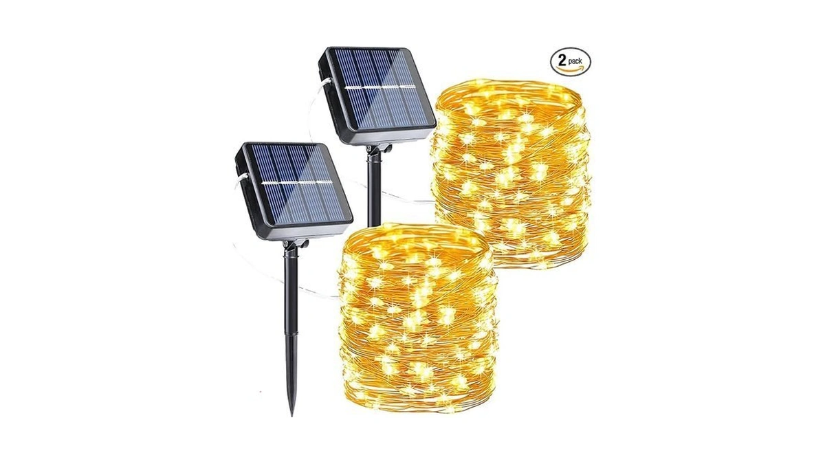 Joomer Solar Fairy Lights, 2-pack Total 80ft 240led Solar String