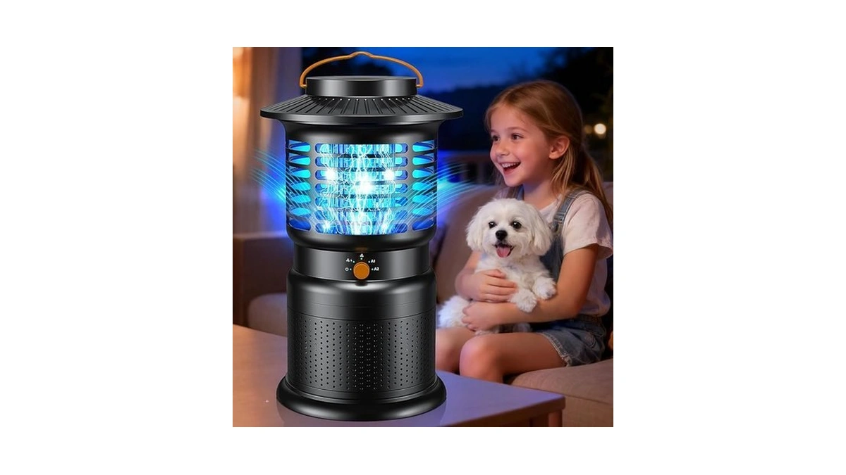 Bug Zapper Outdoor, 2-in-1 Mosquito Zapper With Attraction Light &
