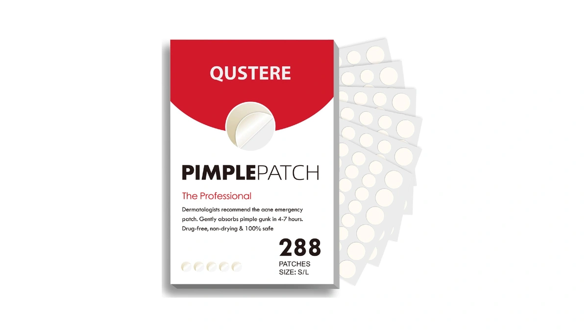 Qustere Pimple Patches For Face, Hydrocolloid Acne Patches, Cute Round